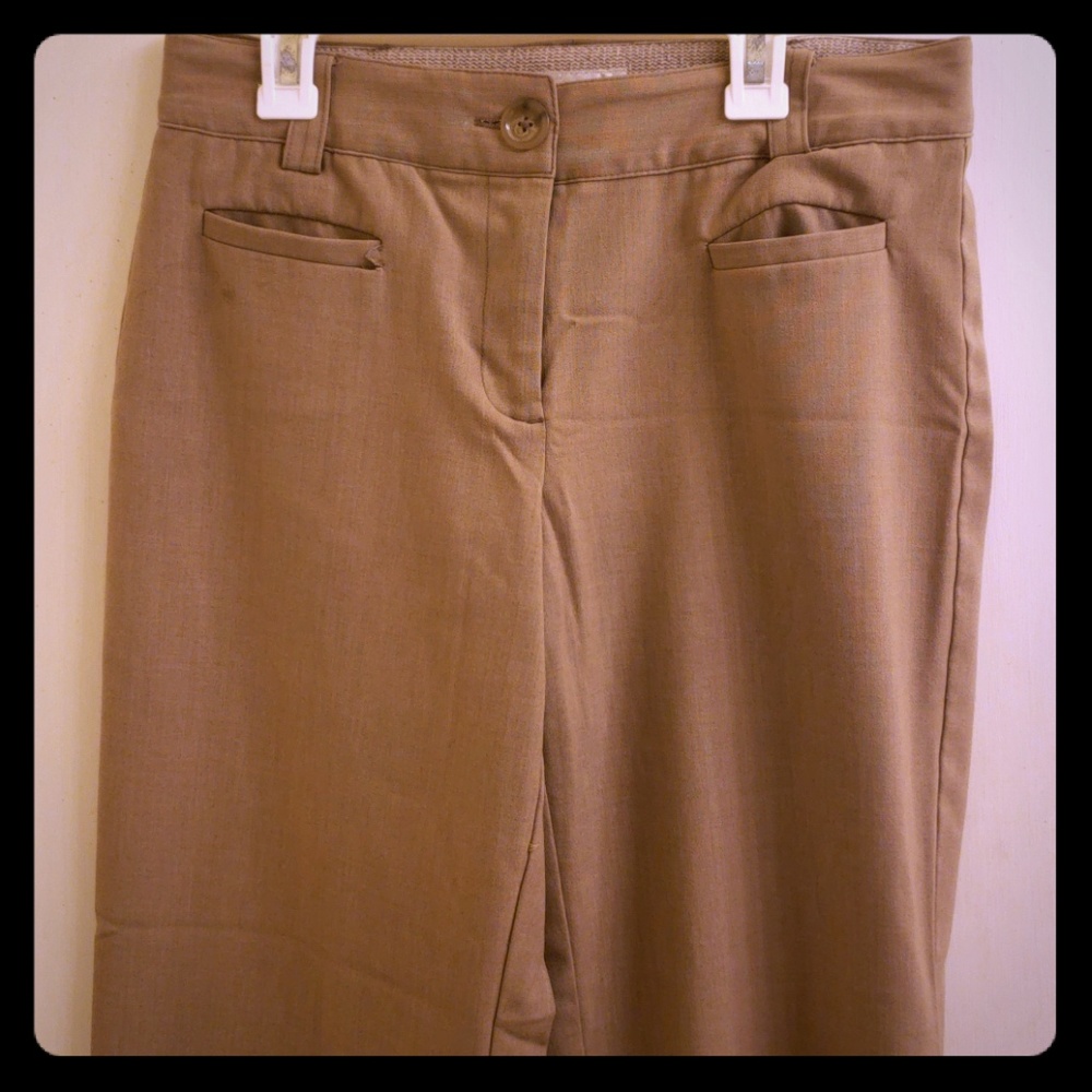Dress barn, petite, tan,work Dress pants